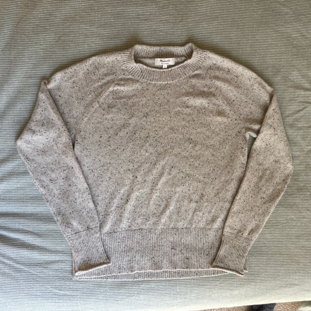 Madewell grey speckled cashmere sweater